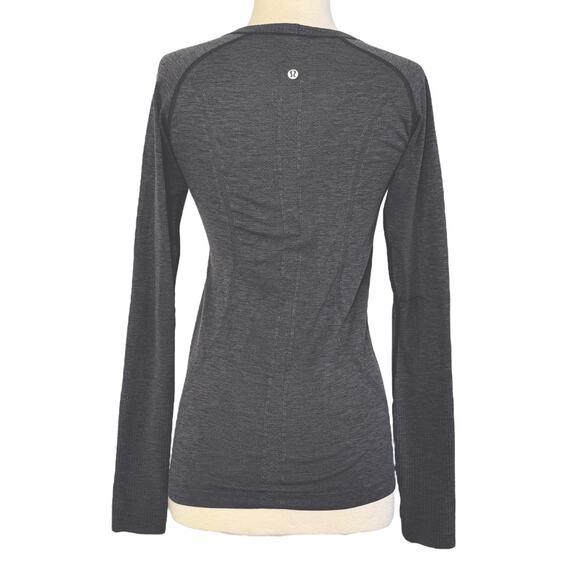 LULULEMON Yoga Run Long Sleeve Swiftly Tech Shirt Heathered Gray Thumb Holes - Picture 8 of 13